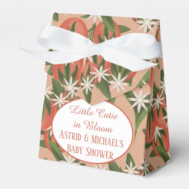 Little Cutie Clementine | Fresh Citrus Baby Shower Favour Box (Front Side)