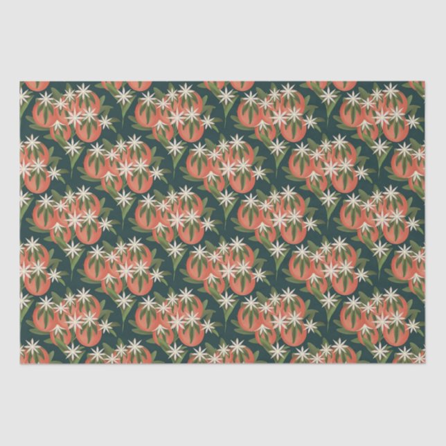 Little Cutie Clementine Green Tissue Paper (Front)