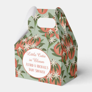Little Cutie Clementine Sage Neutral Baby Shower Favour Box