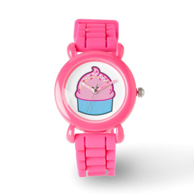 Little Cutie Cupcake Pink Watch (Front)