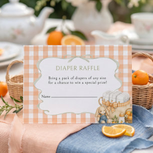 Little Cutie Diaper Raffle Baby Shower Enclosure Card