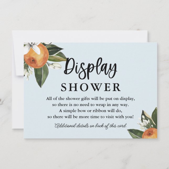 Little Cutie Display Shower & Books For Baby Card (Back)