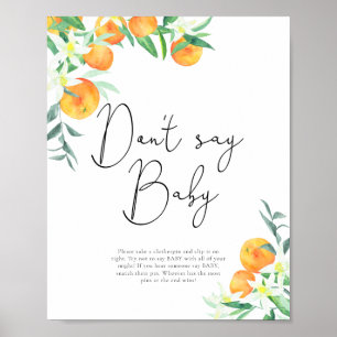 Little cutie Don't say baby Poster