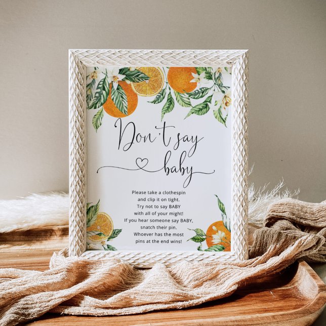 Little cutie Don't say baby shower game Poster (Creator Uploaded)