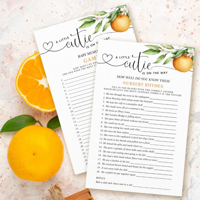 Little Cutie Double Sided Baby Shower Games (Creator Uploaded)