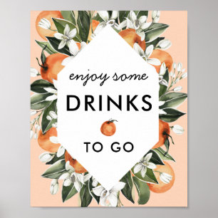 Little Cutie Drive By Baby Shower Drink Favour Sig Poster