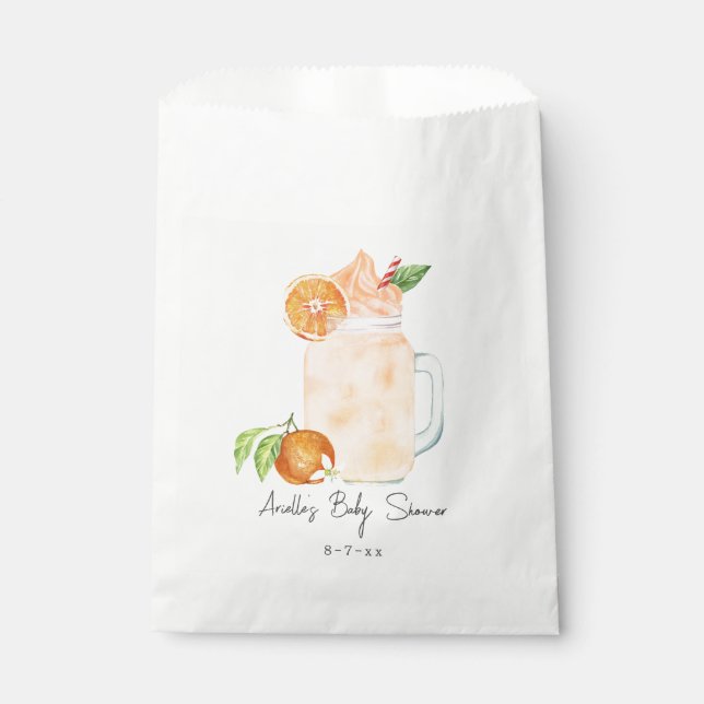 Little Cutie Fruit Smoothie Girl Baby Shower Favour Bags (Front)