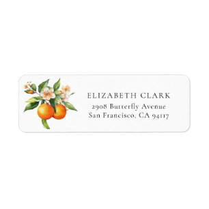 Little Cutie Greenery Citrus Orange Return Address