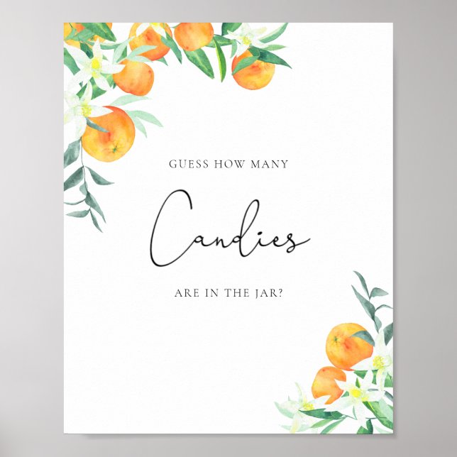 Little cutie guess how many candies poster (Front)