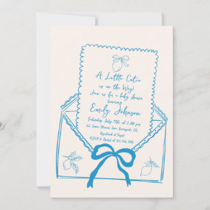 Little Cutie Hand Drawn Lemon Baby Shower Invitation