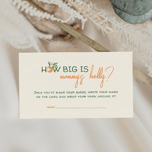 Little Cutie How Big Is Mommys Belly Game Card