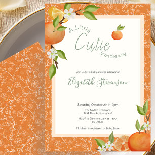 Little Cutie Is On The Way Baby Shower Invitation