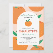 Little Cutie is Turning One Birthday Invitation