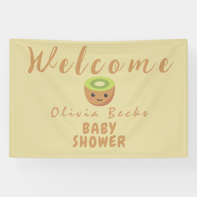 Little Cutie Kiwi Baby Shower  Banner (Horizontal)