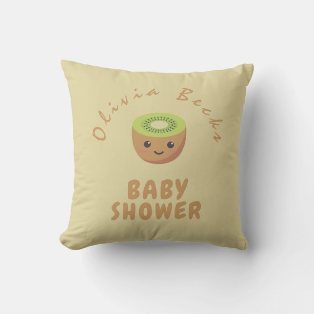 Little Cutie Kiwi Baby Shower  Cushion (Front)