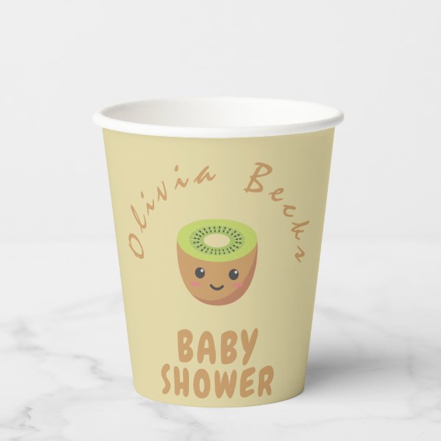 Little Cutie Kiwi Baby Shower  Paper Cups (Front)