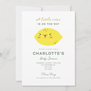 Little Cutie Lemon Citrus Baby Shower Invitation