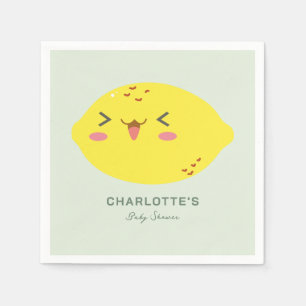 Little Cutie Lemon Citrus Baby Shower Napkin