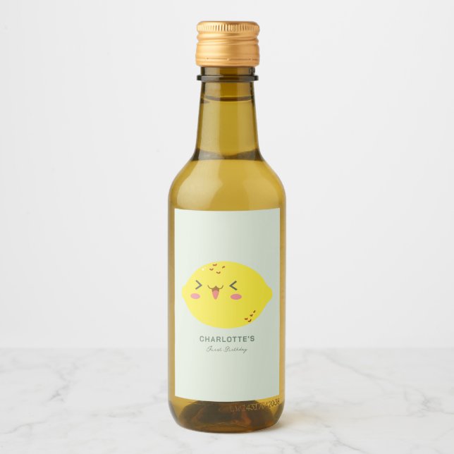 Little Cutie Lemon Citrus Wine Label (Front)