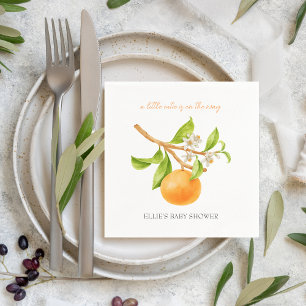 Little Cutie Minimalist Aesthetic Baby Shower Napkin