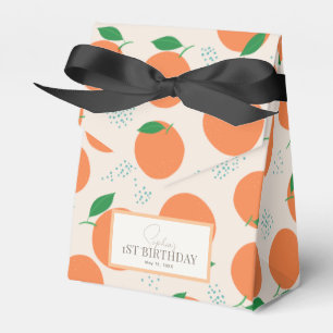 Little Cutie Modern Orange Birthday Favour Box