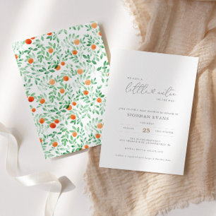 Little Cutie Modern Watercolor Baby Shower Invitation