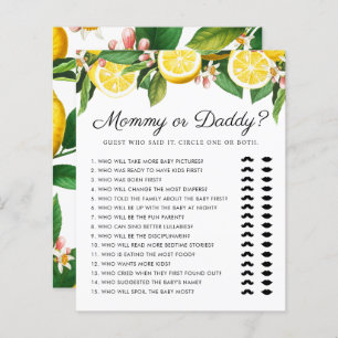 Little Cutie Mummy or Daddy Baby Shower Game