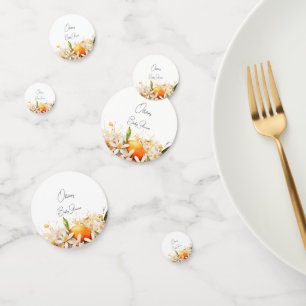 Little cutie Orange Baby Shower Citrus Tangerines Confetti