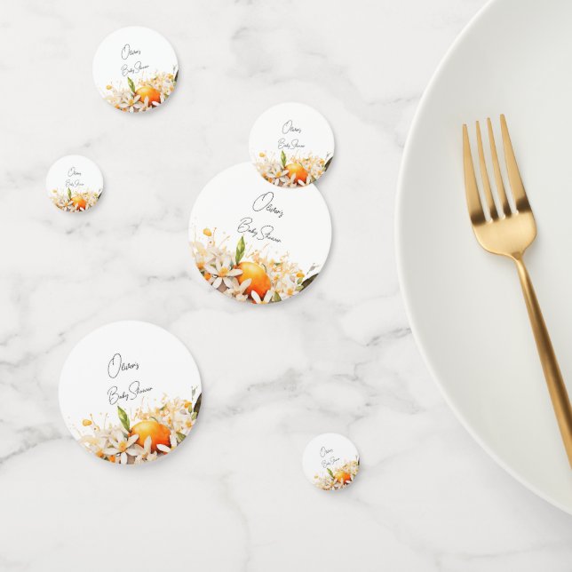 Little cutie Orange Baby Shower Citrus Tangerines Confetti (Group)