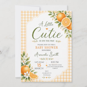 Little Cutie Orange Baby Shower Invitation