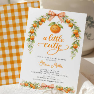 Little Cutie Orange Baby Shower Invite