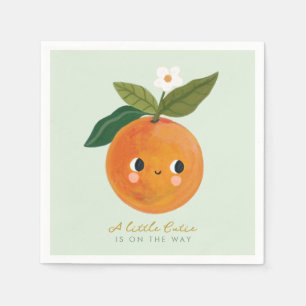 Little Cutie Orange Baby Shower  Napkin
