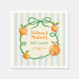 Little Cutie Orange Baby Shower Napkin
