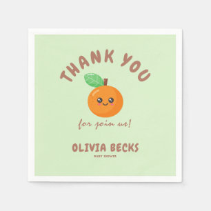 Little Cutie Orange Baby Shower  Napkin