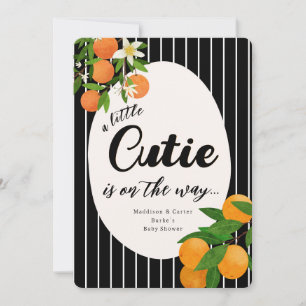 Little Cutie Orange Baby Shower - Organic Market Invitation