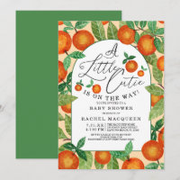 Little Cutie Orange Botanical Fruit Baby Shower