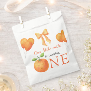 Little Cutie Orange Citrus 1st Birthday Favour Bags