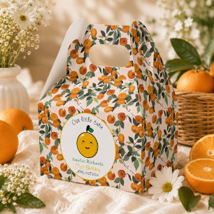 Little Cutie Orange Citrus 1st Birthday Favour Box