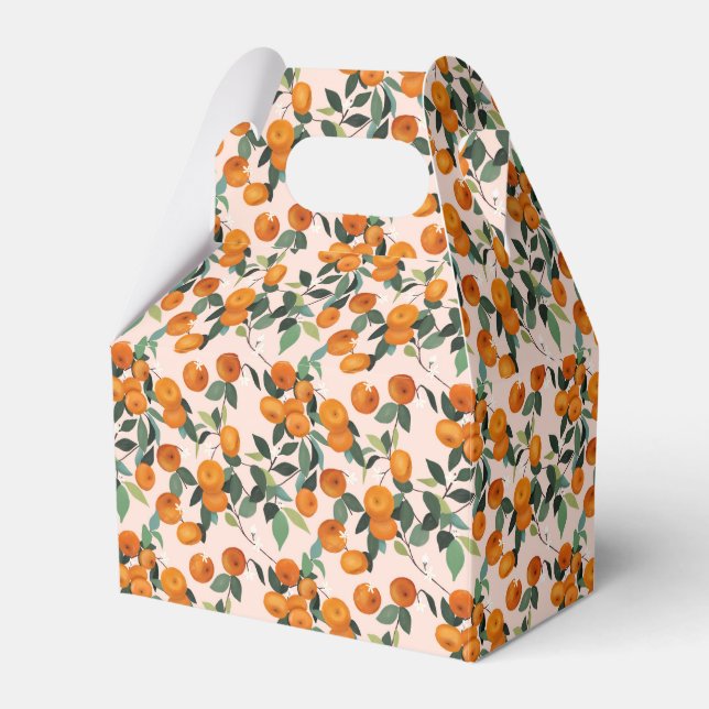  Little Cutie Orange Citrus 1st Birthday  Favour Box (Front Side)