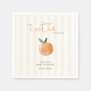 Little Cutie Orange Citrus Baby Shower Napkin