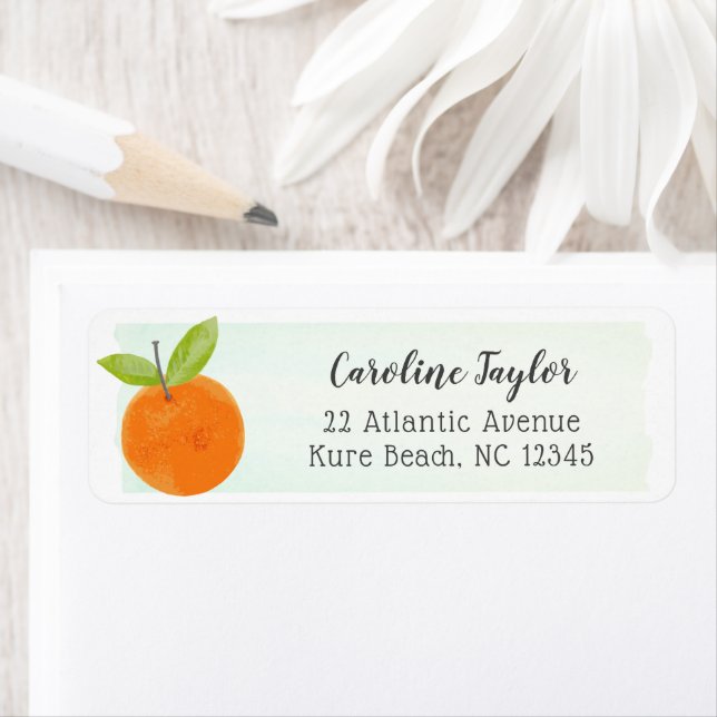 Little Cutie Orange Clementine Baby Shower Address (Insitu)