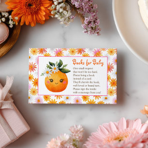 Little Cutie Orange Fruit Floral Books for Baby  Enclosure Card