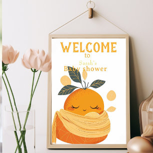 Little cutie orange is on the way Baby shower Poster