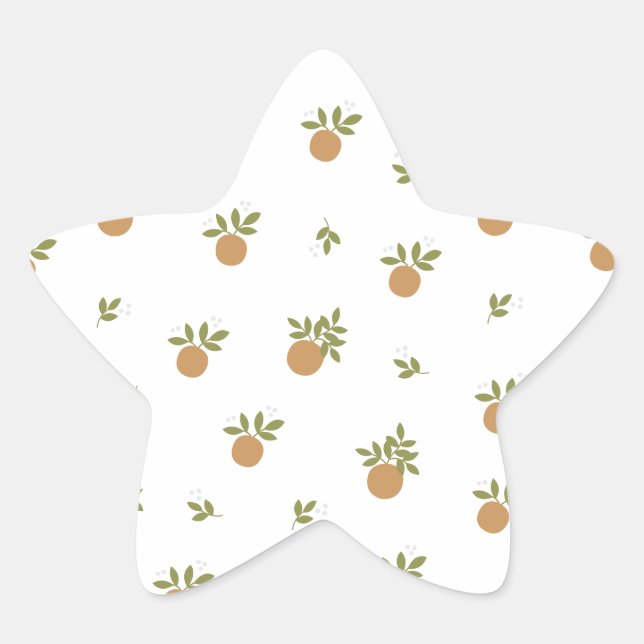 Little Cutie Orange Party Stickers (Front)