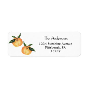 Little Cutie Orange Return Address