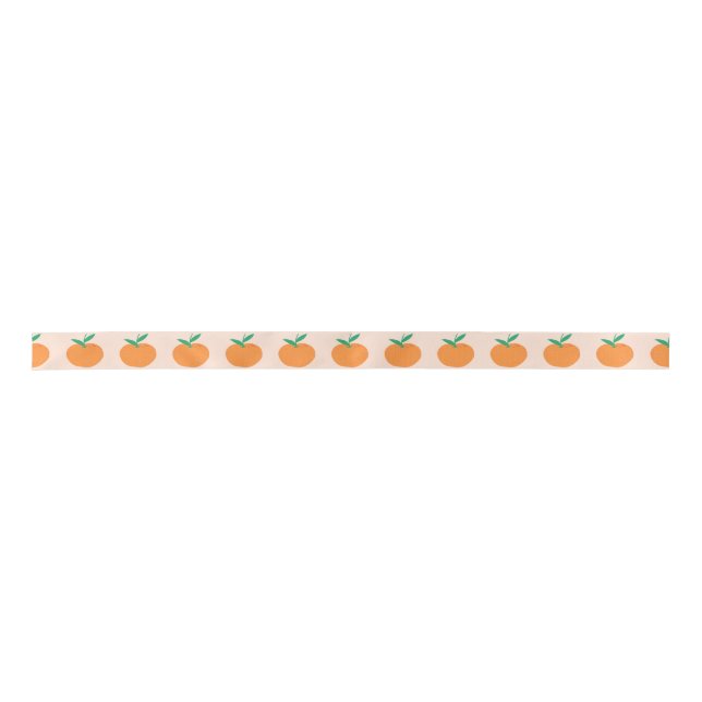 Little Cutie Orange Satin Ribbon (Front)