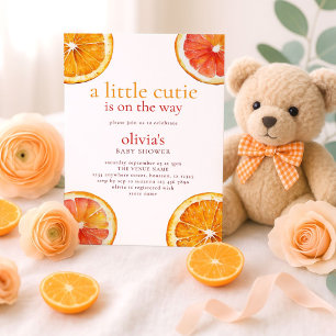Little Cutie Orange Slices Girl Baby Shower  Invitation