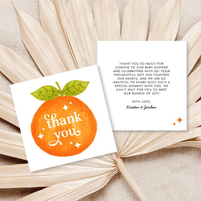 Little Cutie Orange Thank You Card (Creator Uploaded)