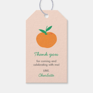 Little Cutie Orange Thank you Gift Tags