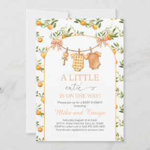 Little Cutie Oranges Baby Shower invite. Invitation